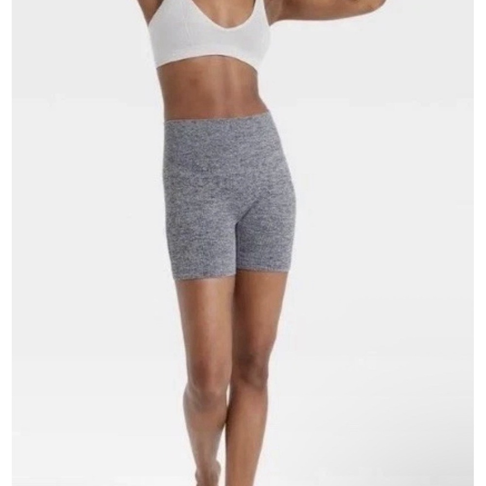 Lot of 2 NWT Colsie Seamless Ribbed Bike Shorts Women XL Gray Athleisure Lounge
